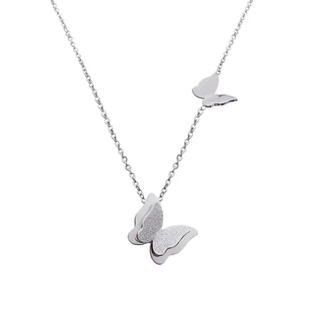 Women's stainless steel butterfly pendant